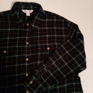 Old Navy boyfriend plaid flannel shirt sz L